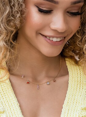 Ins Hot Sale Multicolor Crystal Ocean Animal Charm Pendant&n