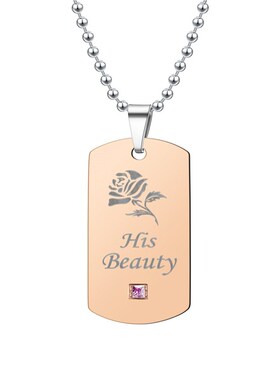 New 2025 Her Beast His Beauty Couple Diamond Pendants Custom
