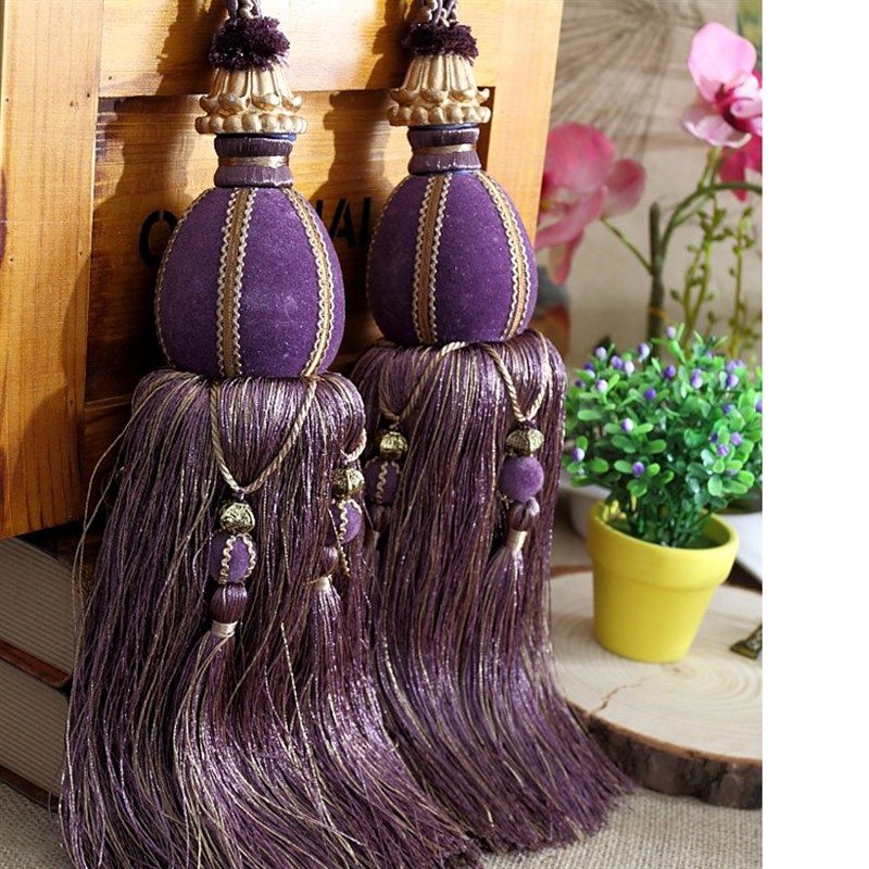 欧式窗帘扣挂球系带绑带流苏挂钩一对扎带配件捆绑绳子装饰品束带,淘宝优惠券,粉丝福利购,淘宝优惠卷