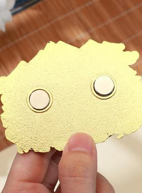 长白山文创冰箱贴金属浮雕冰箱贴中国城市国潮国风立体冰箱贴定制