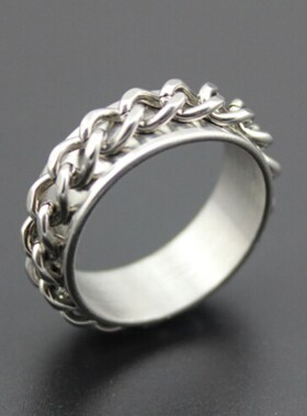 High Quality Titanium Steel Rotatable Rings Mens Stainless
