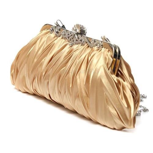 Women Crystal Satin Small Evening Clutch Bag Ladies Elegant - 图2