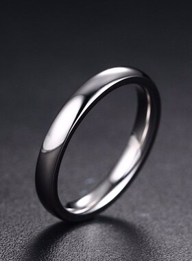 3mm  Mens Dome Wedding Ring in Stainless Steel Comfort Fit E