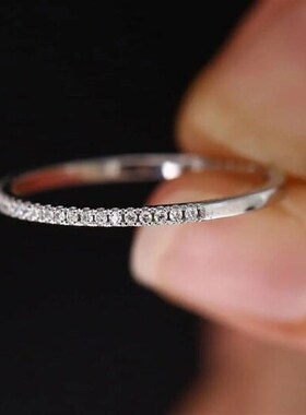 New fashion couple ring creative single row diamond ring ful