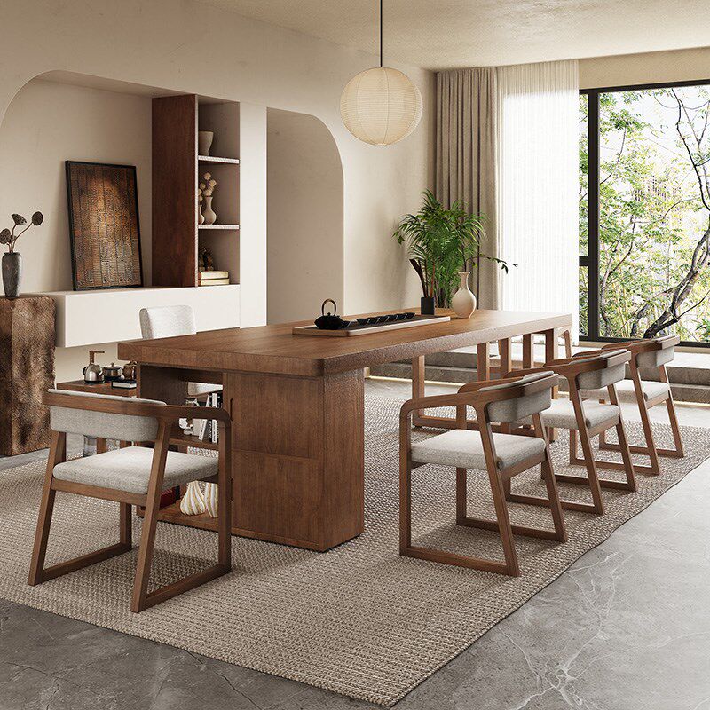 现代实木茶桌椅带柜子客厅办公茶室茶台洽谈原木大板泡茶桌,淘宝优惠券,粉丝福利购,淘宝优惠卷