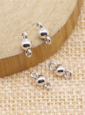 WYSIWYG 40pcs Small Ball Pendant Connector Charms Diy Alloy