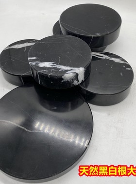 天然大理石材几何圆柱形音响垫板功放减震软装饰品工艺品底座摆放