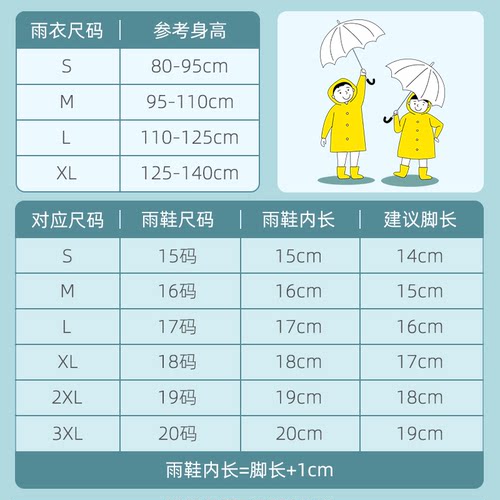 儿童雨衣女童幼儿园小童小学生小孩宝宝雨披男童TPU套装防水全身 - 图3