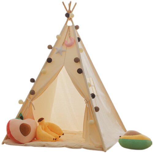儿童帐篷室内公主男孩女孩宝宝印第安玩具小房子游戏城堡可折叠 - 图2