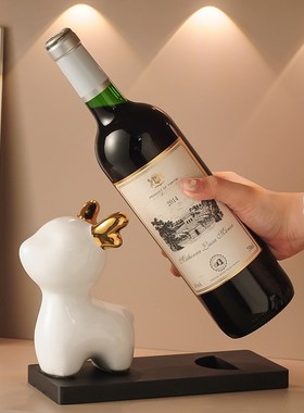 红酒架摆件高档高级感小众家居客厅酒柜电视机柜创意鹿装饰品