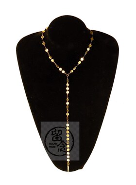 。Simple and fashionable womens alloy wafer Neckl pointed c