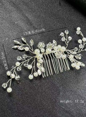 Crystal Pearl Tiaras Barrettes Hair Clips Hair Combs for Wed