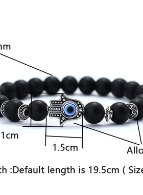 Turkey Evil Eyes Bracelet For Men Women Gothic Fatima Hand
