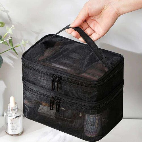 Womens Transparent Mesh Ideal for Cosmetics Makeup and Toil - 图2