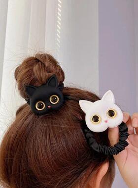 Women Cute Cat Hair Ties Rubber Bands Elastic Hair Bands Kor