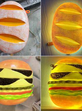 门头tianpiun汉角堡仿包雕塑发光可包颂摆件烘琣店装饰牛包真大面