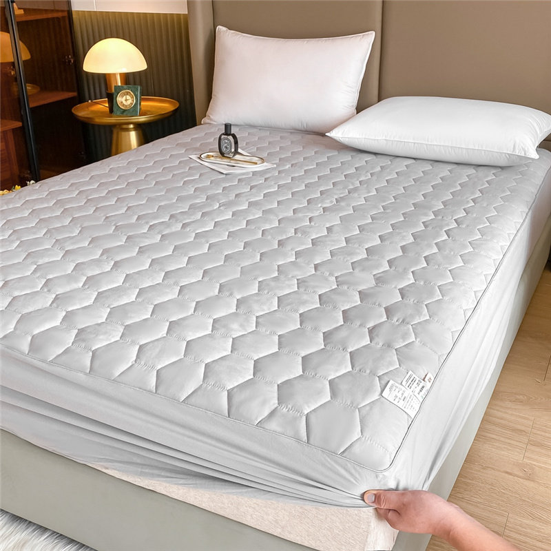 纯色抗菌全棉防水床笠绗缝定位1米5可水洗床垫保护加厚褥子1米8,淘宝优惠券,粉丝福利购,淘宝优惠卷