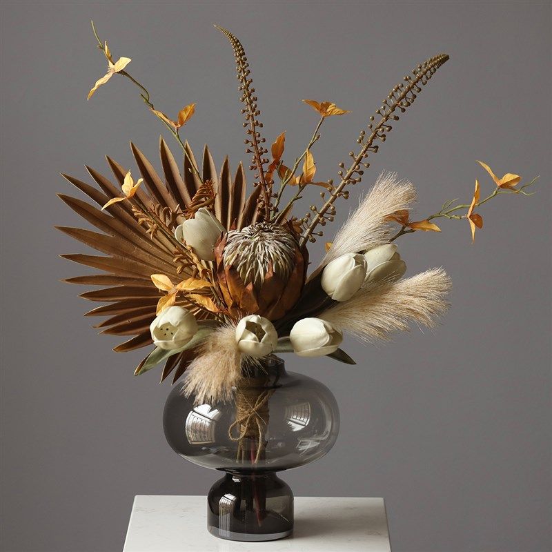 侘寂风婚礼室内餐厅绢花花卉摆件仿真新娘手捧花家居软装摆设,淘宝优惠券,粉丝福利购,淘宝优惠卷