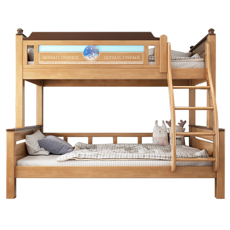 子母床上下床层全实木床儿童房爬梯可拆分小户型省空间高低床铺,淘宝优惠券,粉丝福利购,淘宝优惠卷