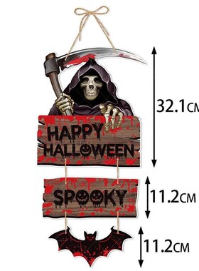 1Pcs Halloween Pumpkin Witch Bat Skeleton Hanging Decoration
