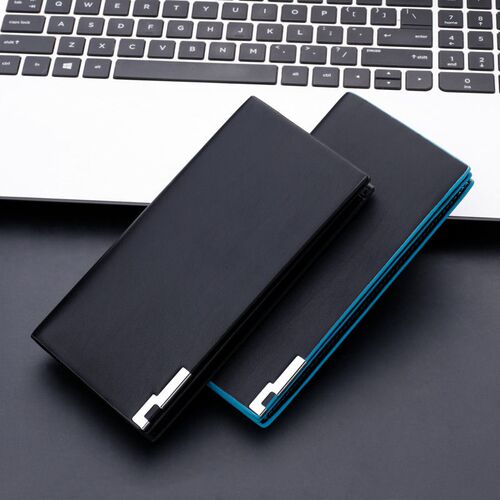 New Mens Wallet Thin Slim Wallet Long Male Business Clutch - 图2