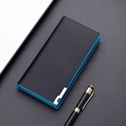 New Mens Wallet Thin Slim Wallet Long Male Business Clutch - 图0