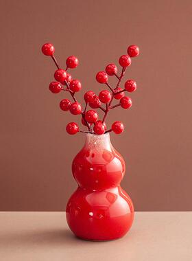 创客意福瓶字摆件厅桌面入户玄花关电视柜前台红色喜庆乔迁0装饰