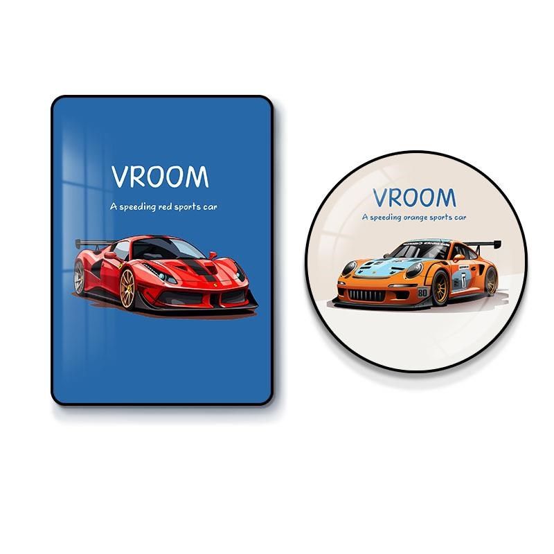 汽车卡通儿童房装饰画男孩卧室床头挂画背景墙面壁画电竞房间装饰,淘宝优惠券,粉丝福利购,淘宝优惠卷