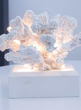 地中海装饰品树脂工艺品仿真珊瑚摆件龙宫财富摆件微景观拍摄道具