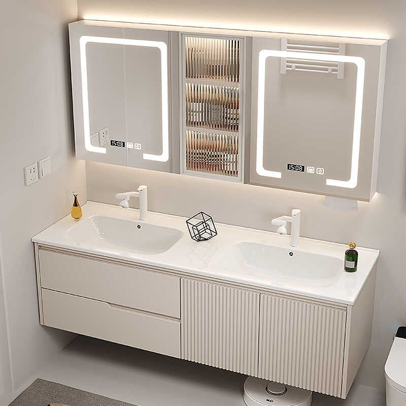 岩板热弯陶瓷一体盆浴室柜卫生间洗手台盆洗脸盆柜洗漱台,淘宝优惠券,粉丝福利购,淘宝优惠卷