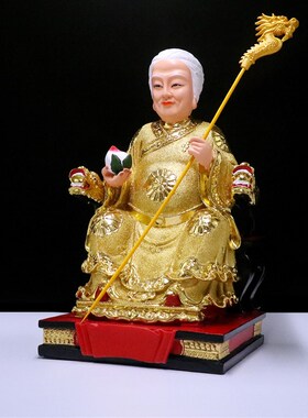树脂像 无极老母神像十二老母白发奶奶 家用工艺品桌面摆件