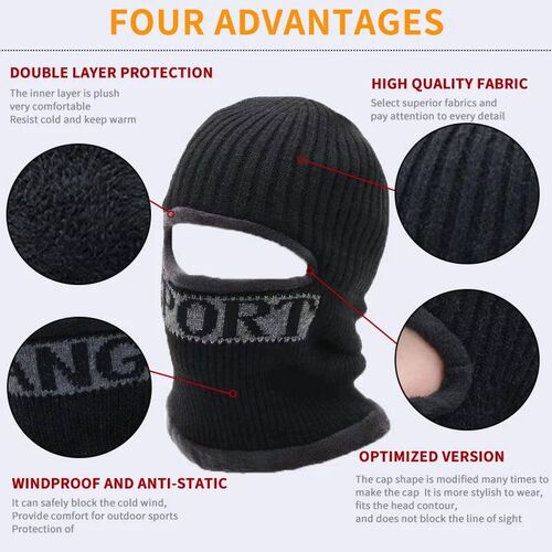 New Winter Men Plush Thicken Outdoor Windproof Cap Adult Sol - 图3