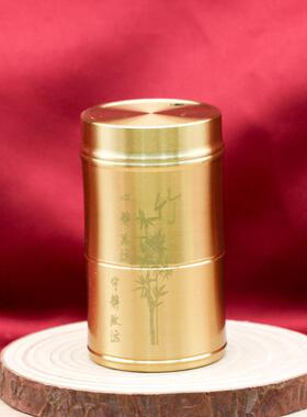 黄铜竹节牙签筒小号便携式客厅牙签盒高档轻奢创意桌面摆件