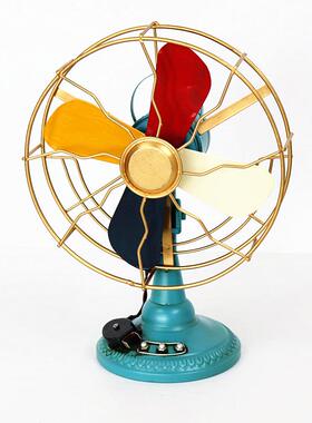 古电风扇铁摆088件皮风扇模型铁艺家居复装饰品酒吧橱窗道具