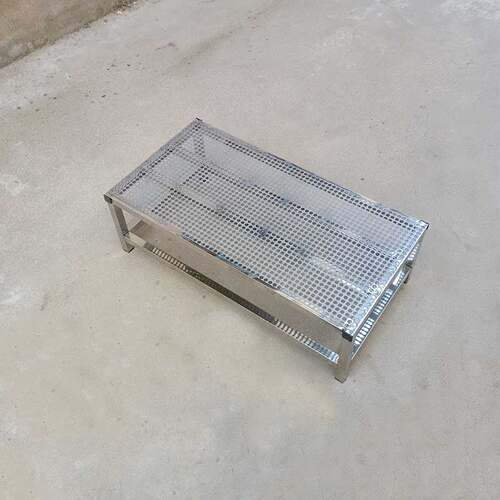 定做不锈钢柜机汤桶托底增高架正长方形网孔大小盆景鱼缸承重底座 - 图0