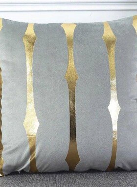 Pillowcase Luxury Geometric Stripe Leather Embroidery