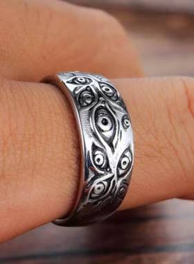 Punk Fashion Rings for Women Men Retro Hip-Hop Personality R