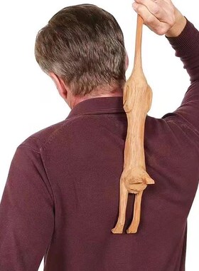 2022新品CAT-SHAPED BACK SCRATCHER 木制猫形背部抓挠棒