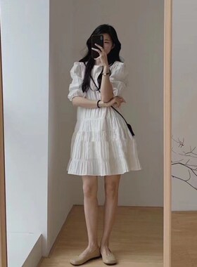 French Style Elegant White Dress Summer New High-end Milk St