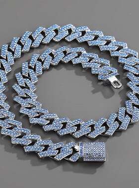European American Hip Hop Cuban Chain Necklace Hiphop Rhombu