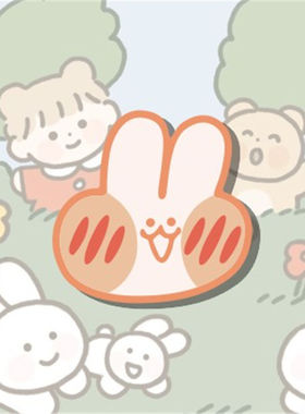 Meng Meng Rabbit Cute Cartoon Acrylic Badge Personalized Bag