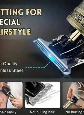 LCD Electric Hair Clipper for Men Oil Shaving Head Pusher Sc