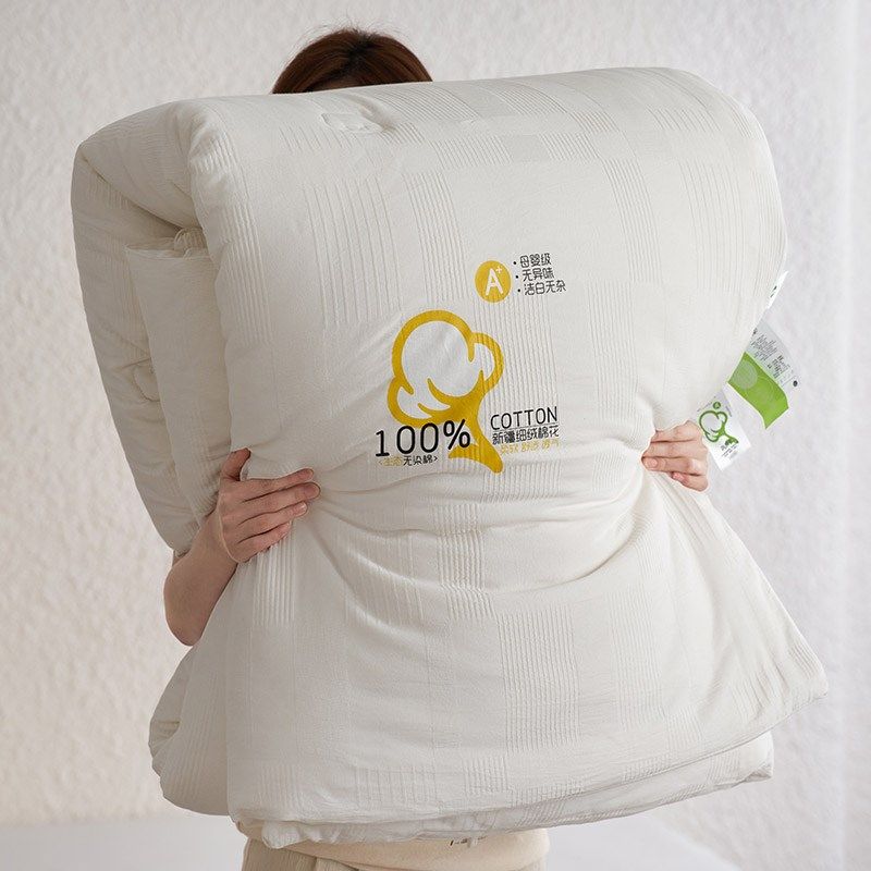 类全棉无染色水洗提花新疆细棉棉花被四季款春秋被加厚冬被棉絮,淘宝优惠券,粉丝福利购,淘宝优惠卷