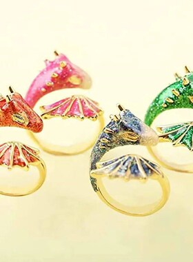 Wus 2023 New Pterosaur Ring Enamel Glaze Color Glaze Highli