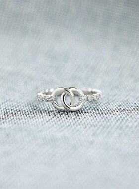 Accessories Fashion Womens Double Ring Ring Distinctive Rou
