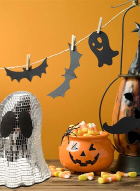 万圣节迪斯科幽灵可爱马赛克镜面贴片装饰万圣节桌面摆件家居装饰