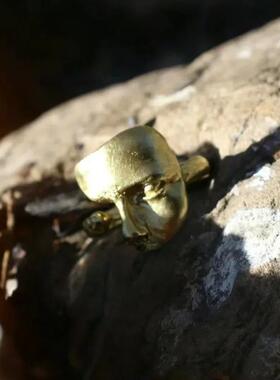 LATS New Creative Mystical Masked Face Open Rings for Women