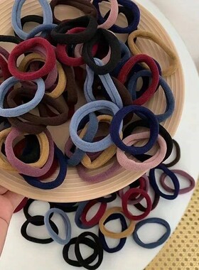 50PCS/Set New Women Girls Candy Colors Nylon Basic Scrunchie