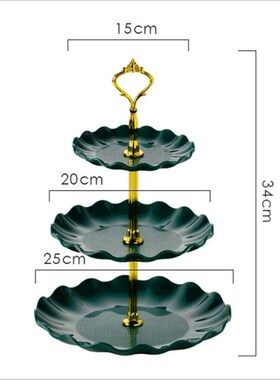 3 Tier Plastic Round Serving Trays Cake Stand Cupcake Holder