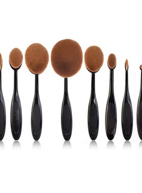 10 PCS Oval Makeup Brushes Toothbrush Make Up Brushes Set